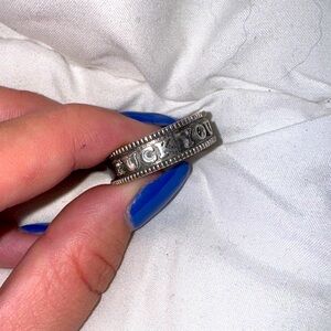 King Baby Vintage F?ck You Coin Edge Men's Ring Size 11